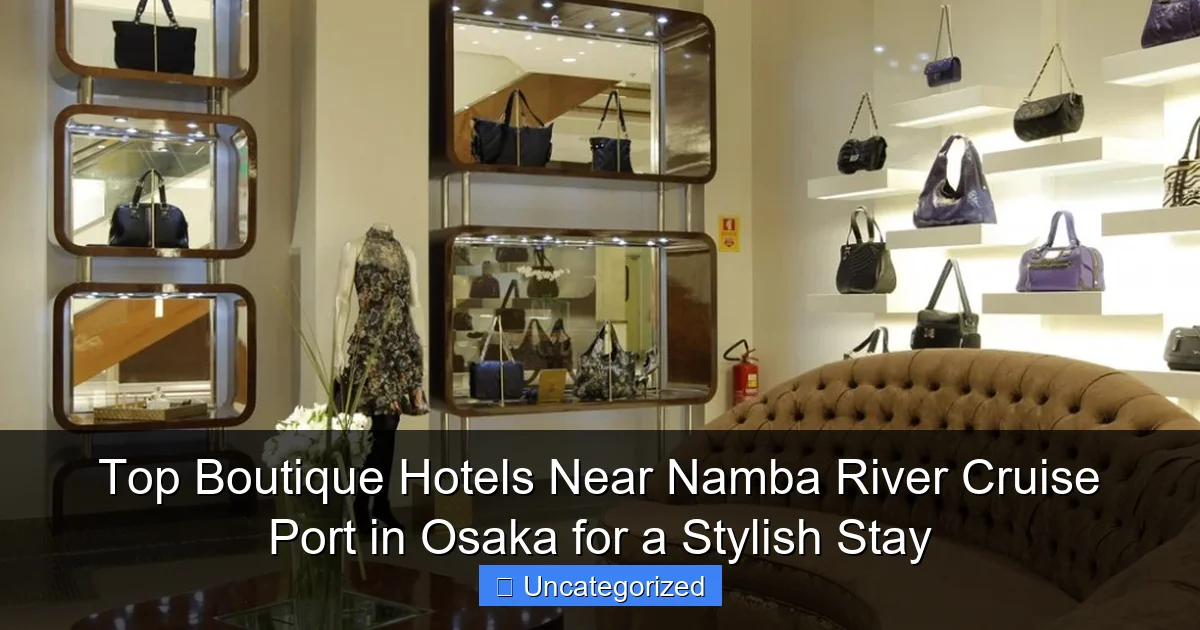Top Boutique Hotels Near Namba River Cruise Port in Osaka for a Stylish Stay
