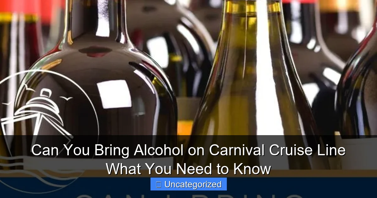 Can You Bring Alcohol on Carnival Cruise Line What You Need to Know