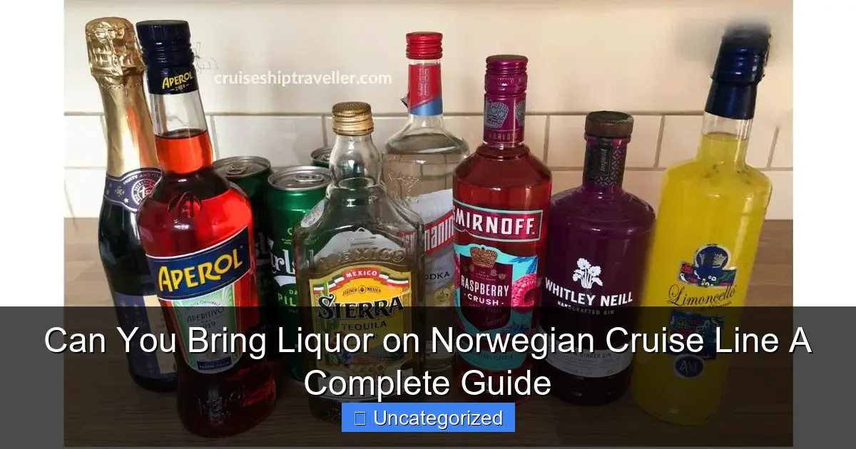 Can You Bring Liquor on Norwegian Cruise Line A Complete Guide