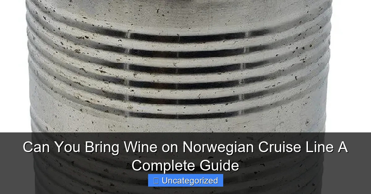 Can You Bring Wine on Norwegian Cruise Line A Complete Guide