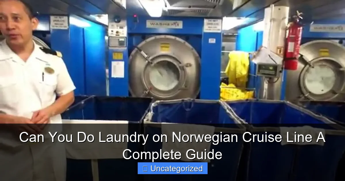 Can You Do Laundry on Norwegian Cruise Line A Complete Guide
