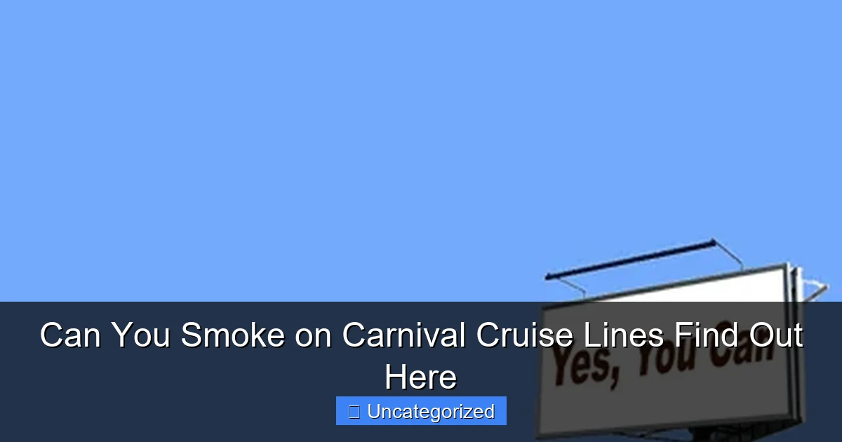 Can You Smoke on Carnival Cruise Lines Find Out Here
