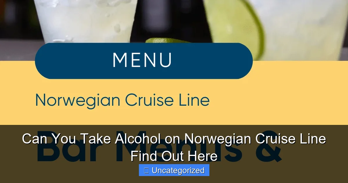 Can You Take Alcohol on Norwegian Cruise Line Find Out Here