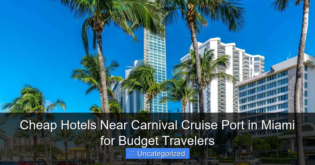 Cheap Hotels Near Carnival Cruise Port in Miami for Budget Travelers