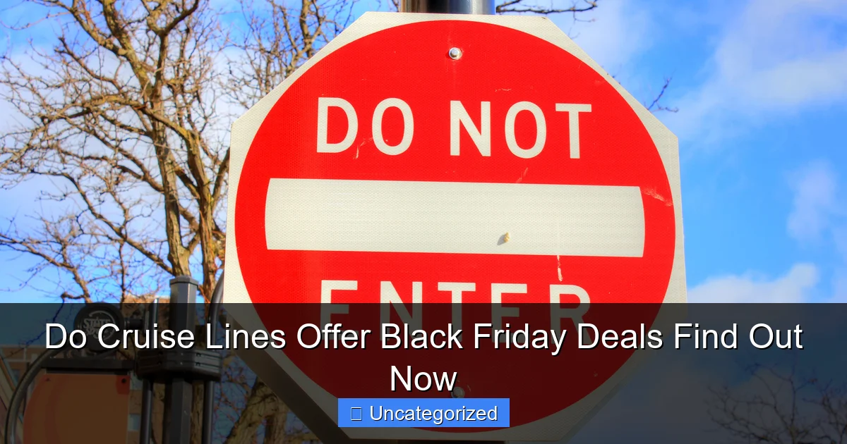 Do Cruise Lines Offer Black Friday Deals Find Out Now