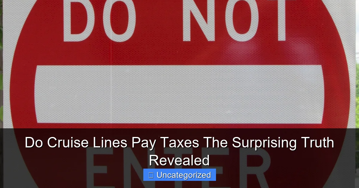Do Cruise Lines Pay Taxes The Surprising Truth Revealed
