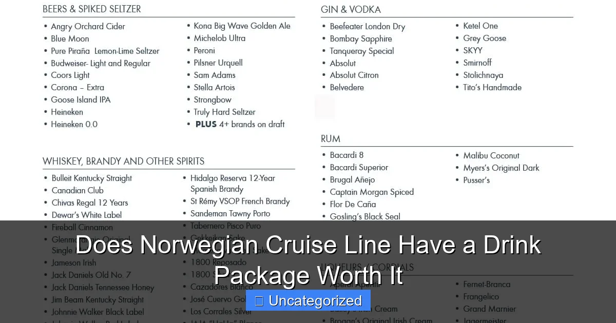 Does Norwegian Cruise Line Have a Drink Package Worth It