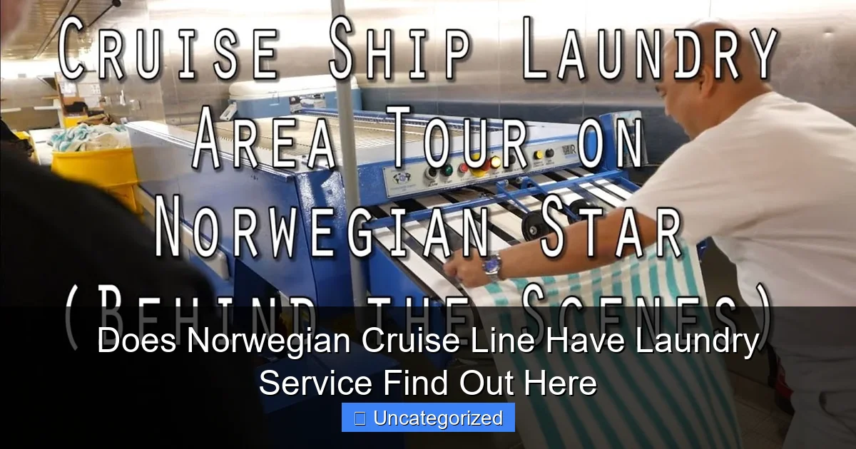 Does Norwegian Cruise Line Have Laundry Service Find Out Here