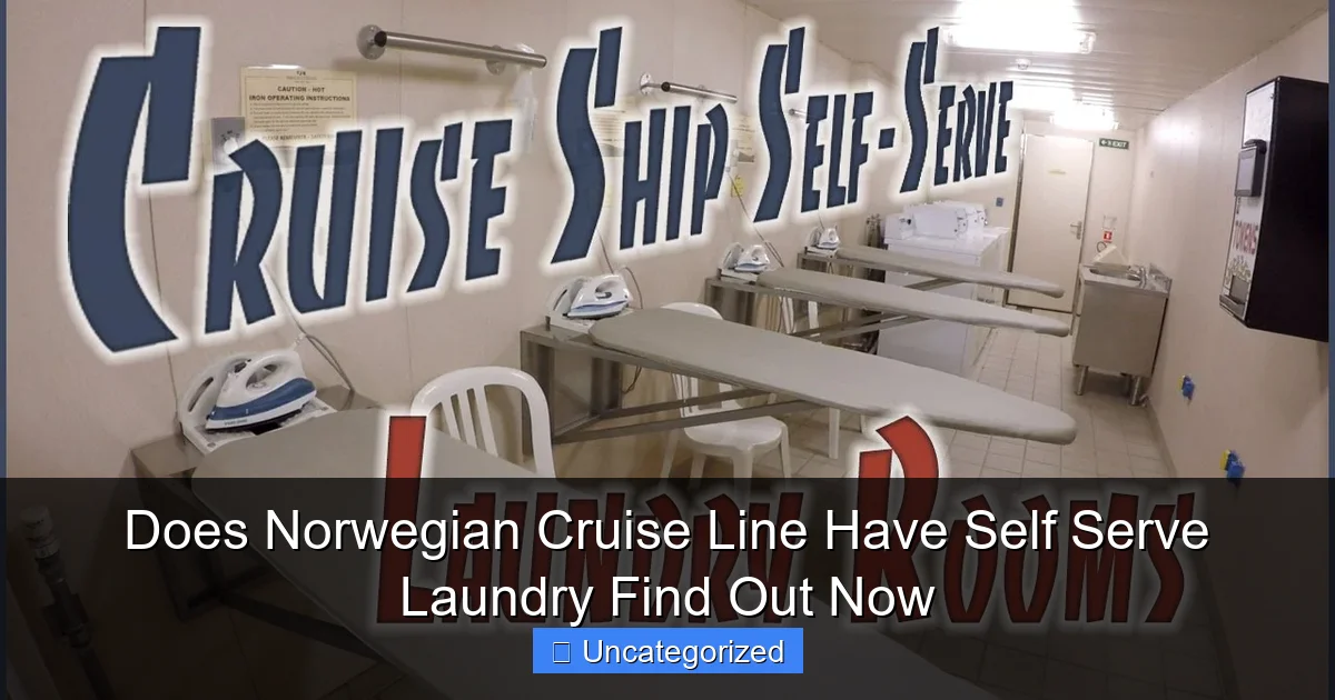 Does Norwegian Cruise Line Have Self Serve Laundry Find Out Now
