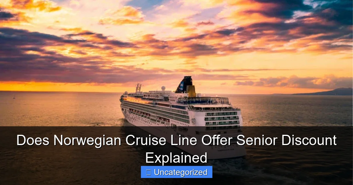 Does Norwegian Cruise Line Offer Senior Discount Explained