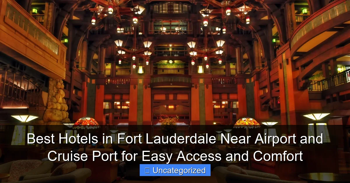 Best Hotels in Fort Lauderdale Near Airport and Cruise Port for Easy Access and Comfort