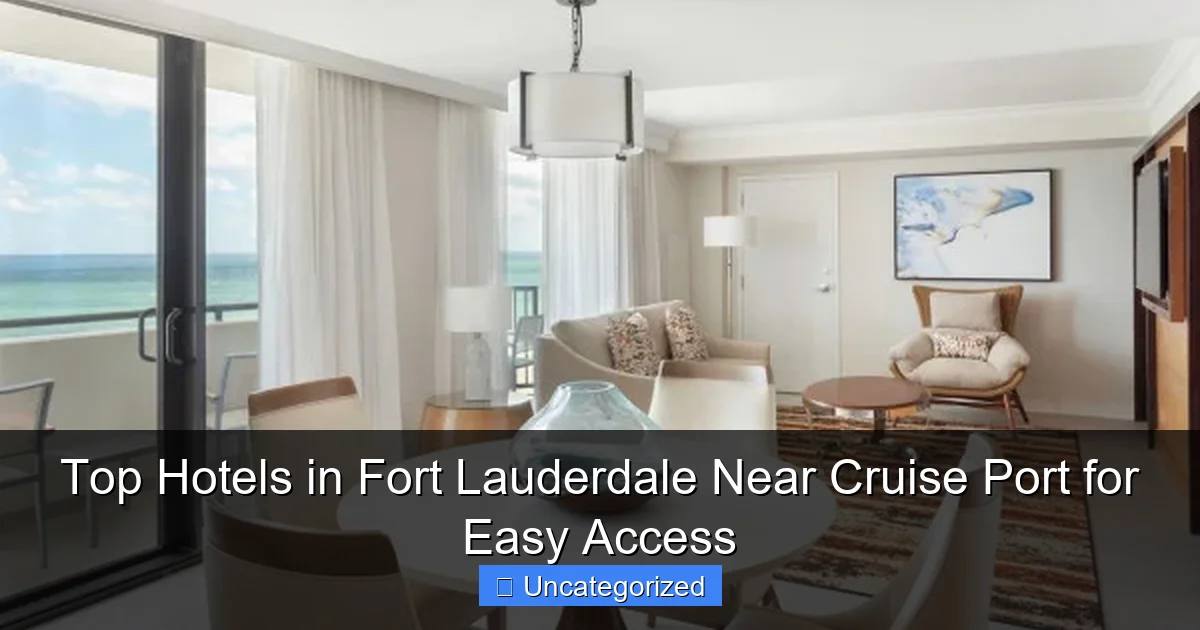 Top Hotels in Fort Lauderdale Near Cruise Port for Easy Access