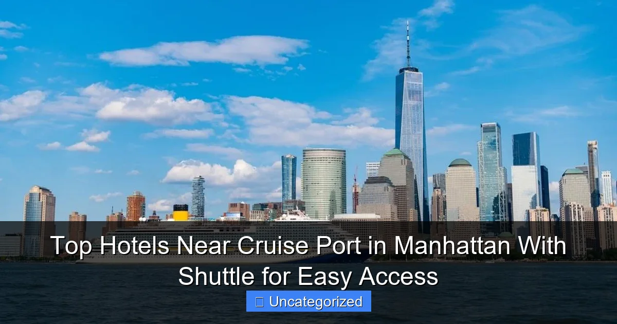 Top Hotels Near Cruise Port in Manhattan With Shuttle for Easy Access