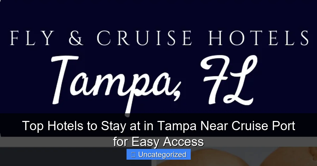 Top Hotels to Stay at in Tampa Near Cruise Port for Easy Access