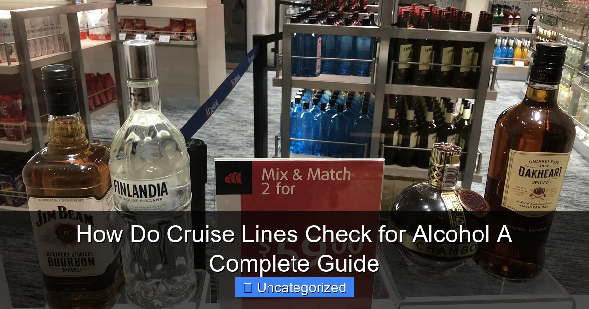 How Do Cruise Lines Check for Alcohol A Complete Guide