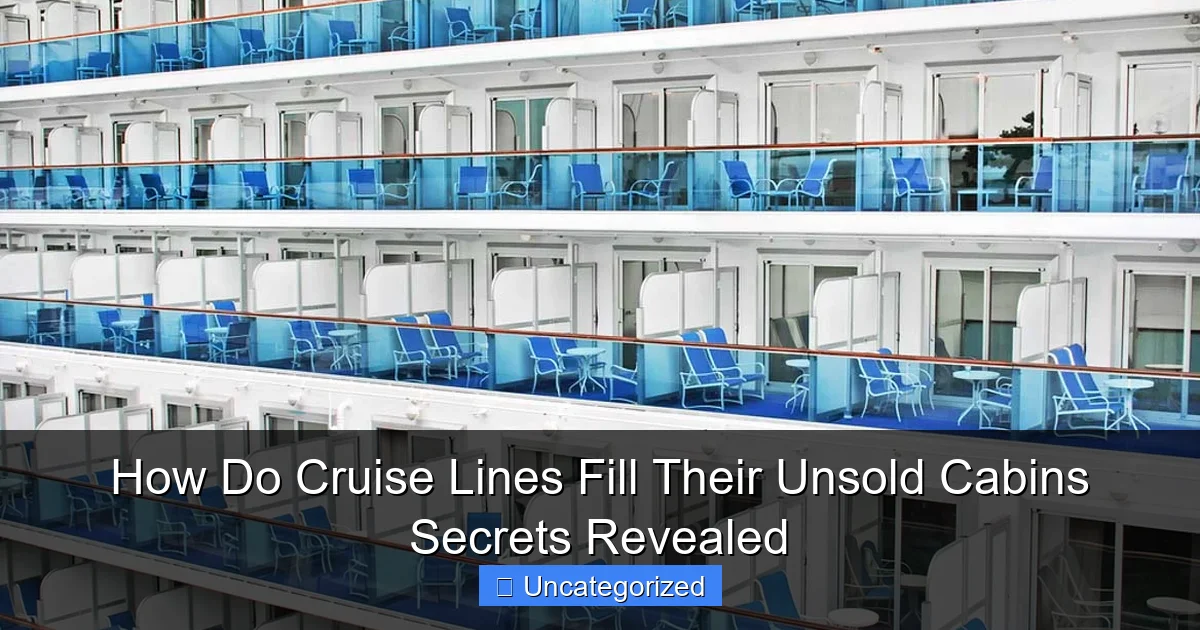 How Do Cruise Lines Fill Their Unsold Cabins Secrets Revealed
