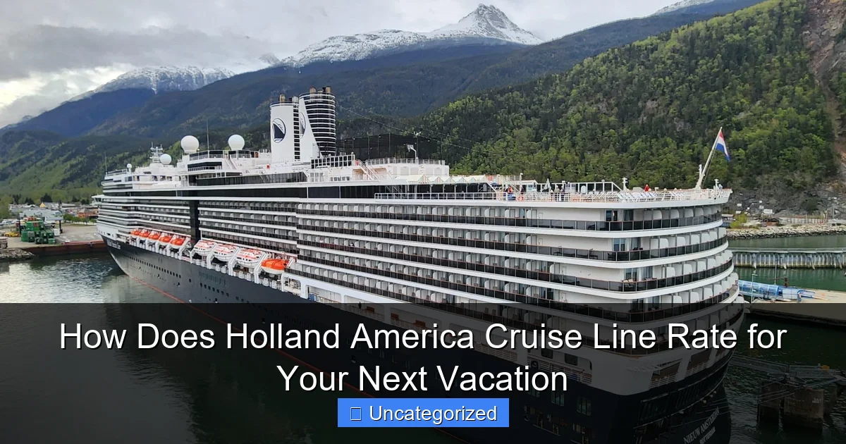 How Does Holland America Cruise Line Rate for Your Next Vacation