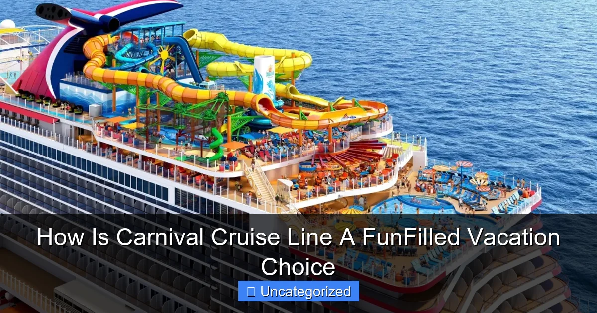 How Is Carnival Cruise Line A FunFilled Vacation Choice