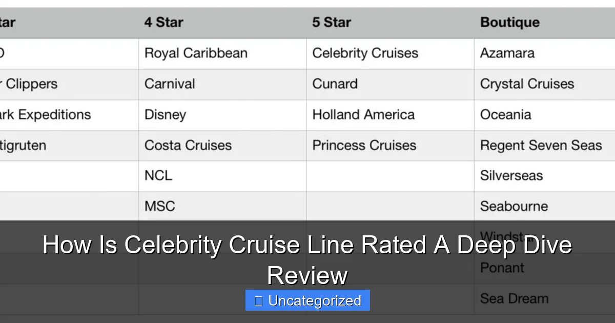 How Is Celebrity Cruise Line Rated A Deep Dive Review