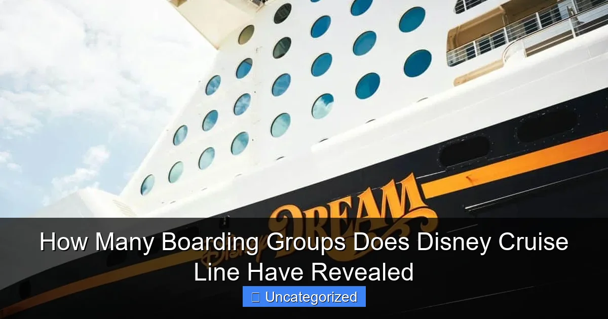 How Many Boarding Groups Does Disney Cruise Line Have Revealed