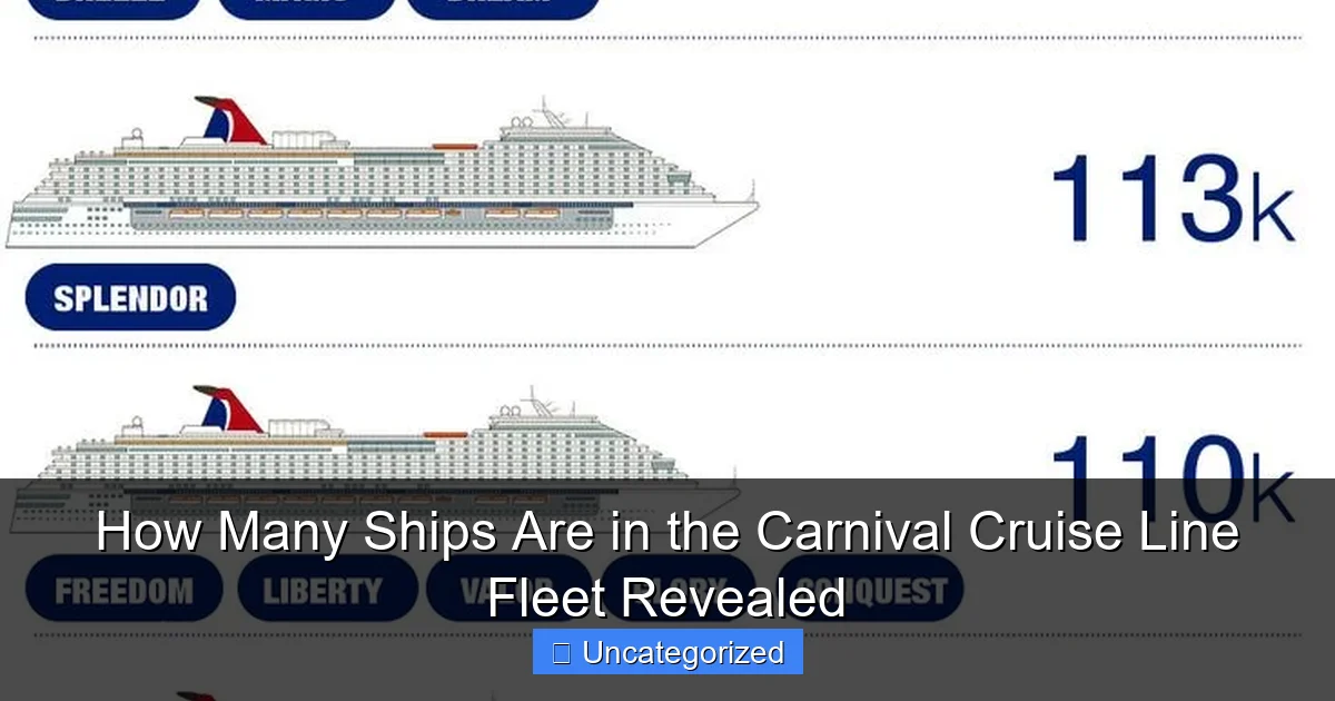 How Many Ships Are in the Carnival Cruise Line Fleet Revealed