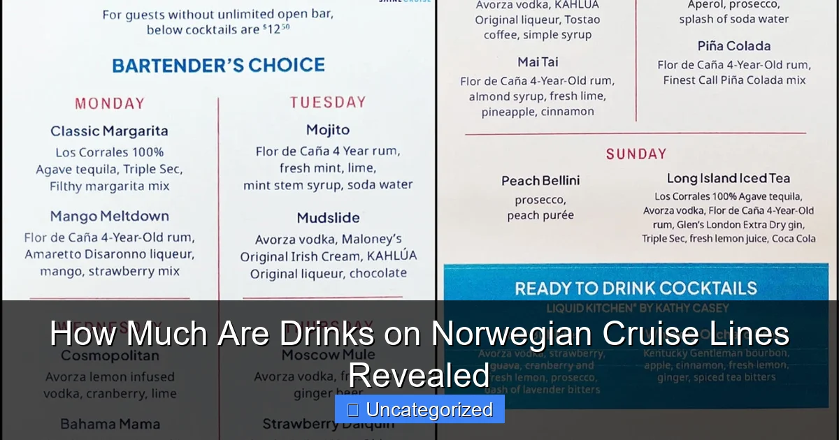 How Much Are Drinks on Norwegian Cruise Lines Revealed