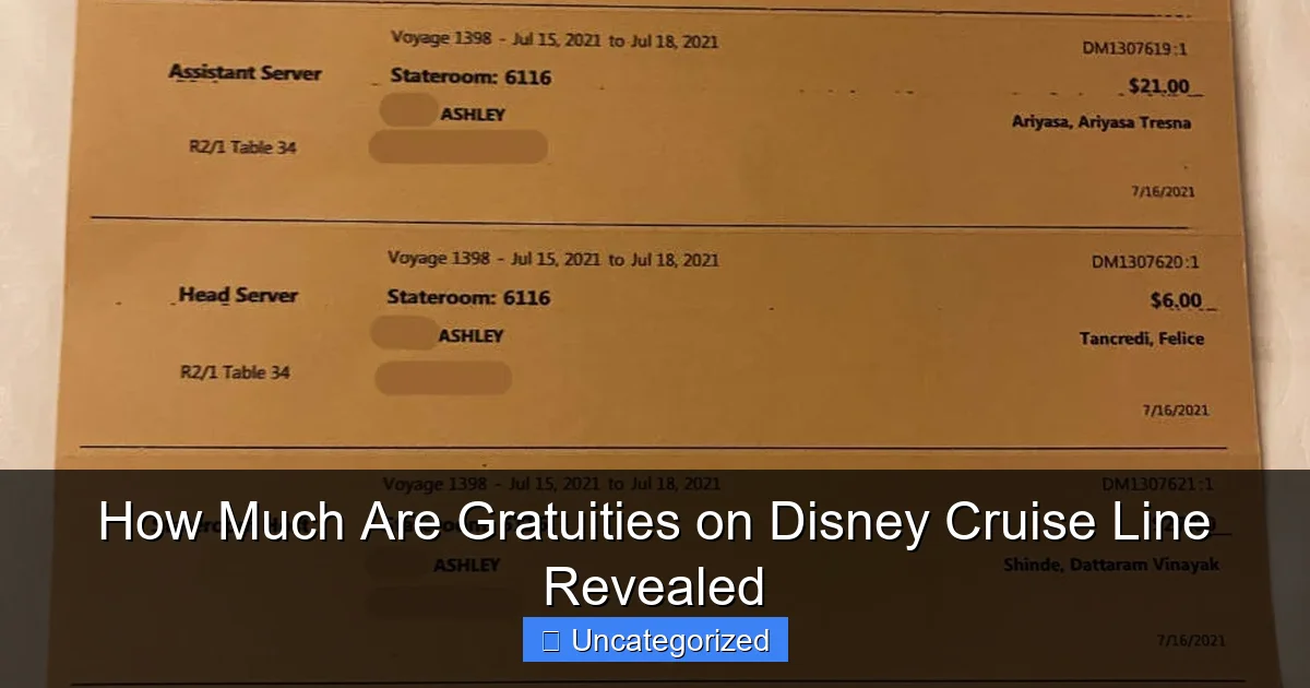 How Much Are Gratuities on Disney Cruise Line Revealed