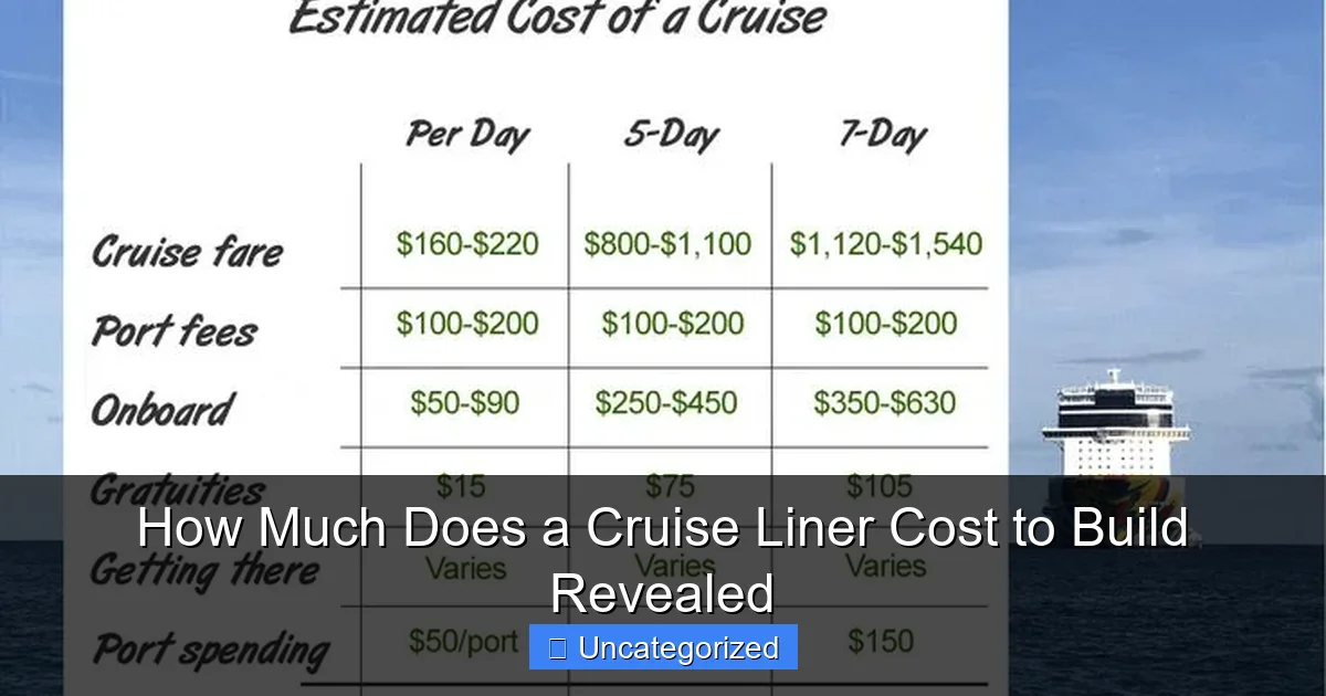 How Much Does a Cruise Liner Cost to Build Revealed