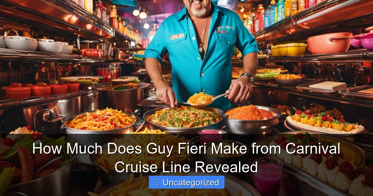 How Much Does Guy Fieri Make from Carnival Cruise Line Revealed