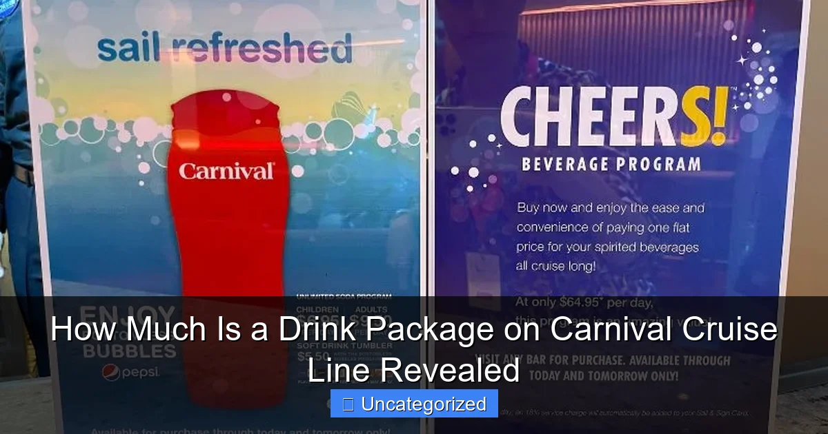 How Much Is a Drink Package on Carnival Cruise Line Revealed