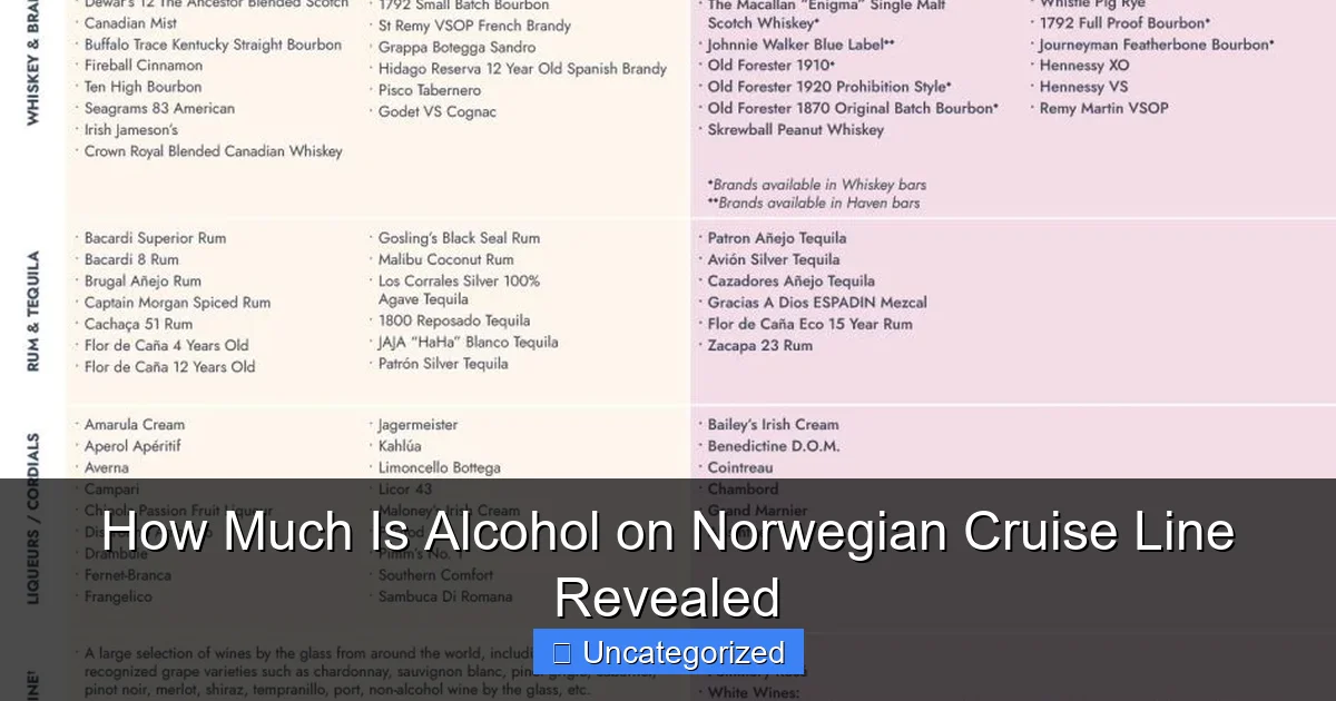 How Much Is Alcohol on Norwegian Cruise Line Revealed