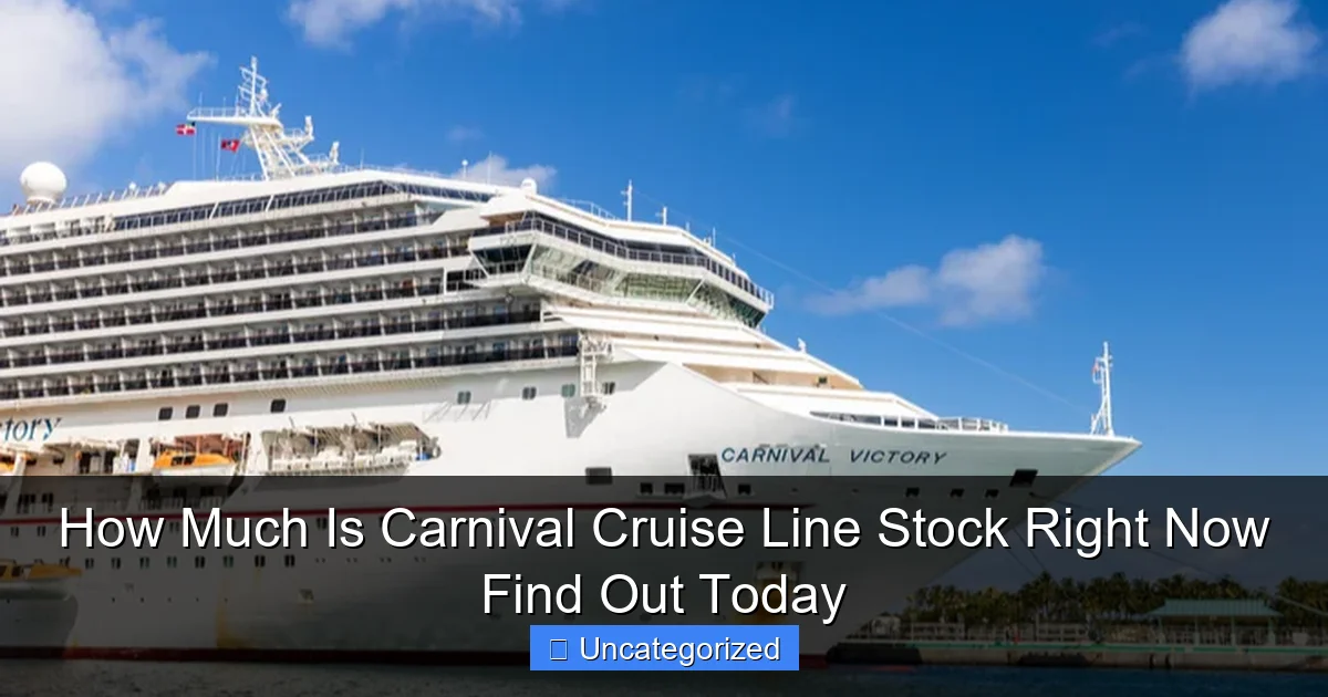 How Much Is Carnival Cruise Line Stock Right Now Find Out Today