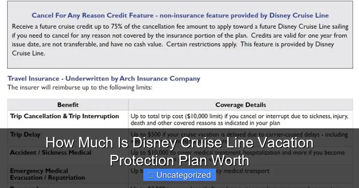 How Much Is Disney Cruise Line Vacation Protection Plan Worth
