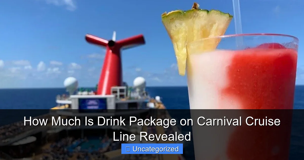 How Much Is Drink Package on Carnival Cruise Line Revealed