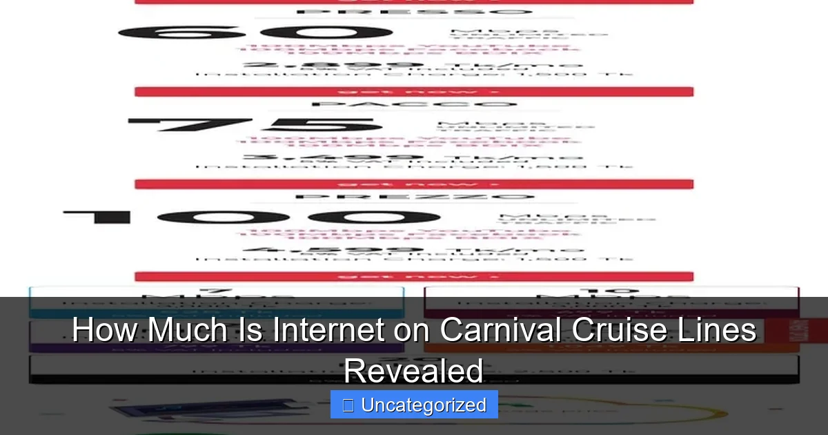 How Much Is Internet on Carnival Cruise Lines Revealed