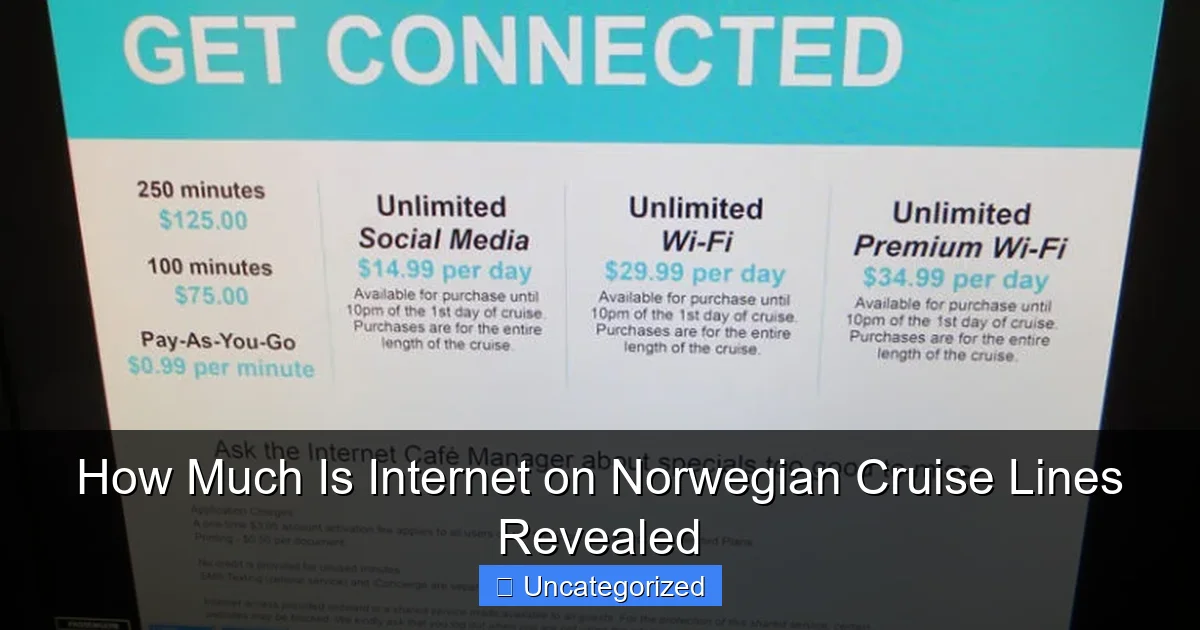How Much Is Internet on Norwegian Cruise Lines Revealed