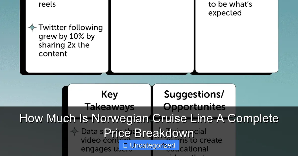 How Much Is Norwegian Cruise Line A Complete Price Breakdown
