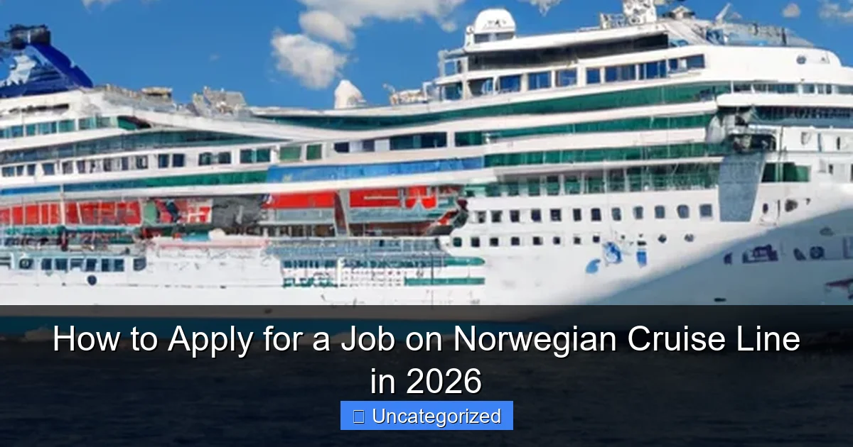 How to Apply for a Job on Norwegian Cruise Line in 2026