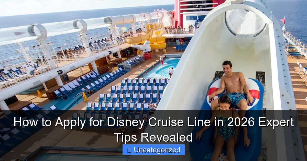 How to Apply for Disney Cruise Line in 2026 Expert Tips Revealed