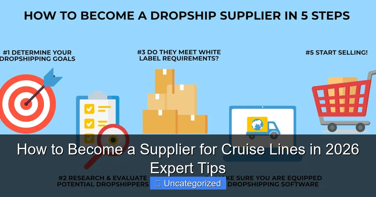 How to Become a Supplier for Cruise Lines in 2026 Expert Tips