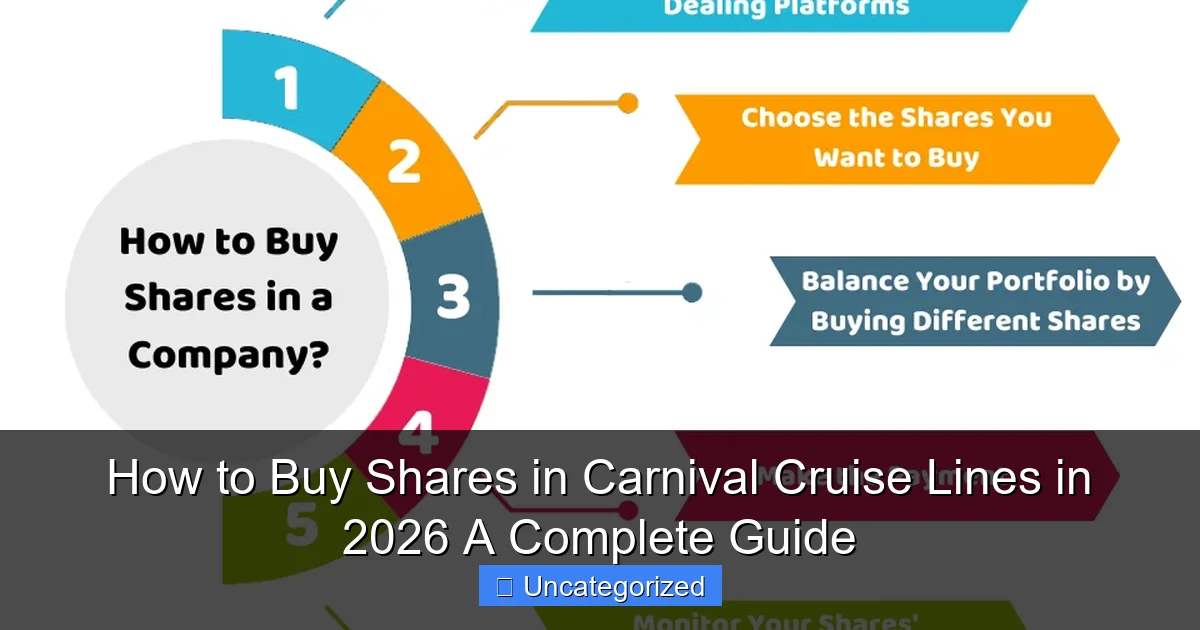 How to Buy Shares in Carnival Cruise Lines in 2026 A Complete Guide