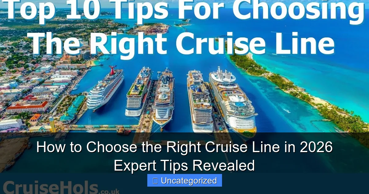 How to Choose the Right Cruise Line in 2026 Expert Tips Revealed