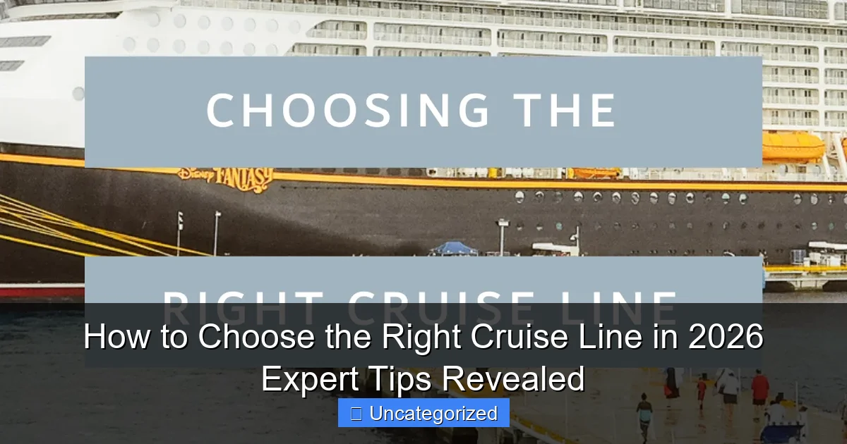How to Choose the Right Cruise Line in 2026 Expert Tips Revealed