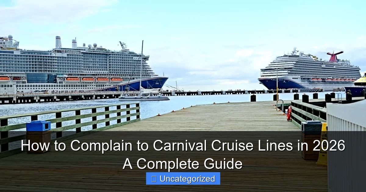 How to Complain to Carnival Cruise Lines in 2026 A Complete Guide