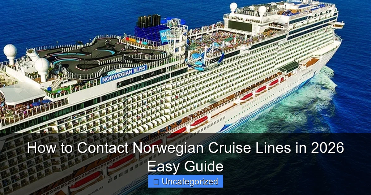 How to Contact Norwegian Cruise Lines in 2026 Easy Guide