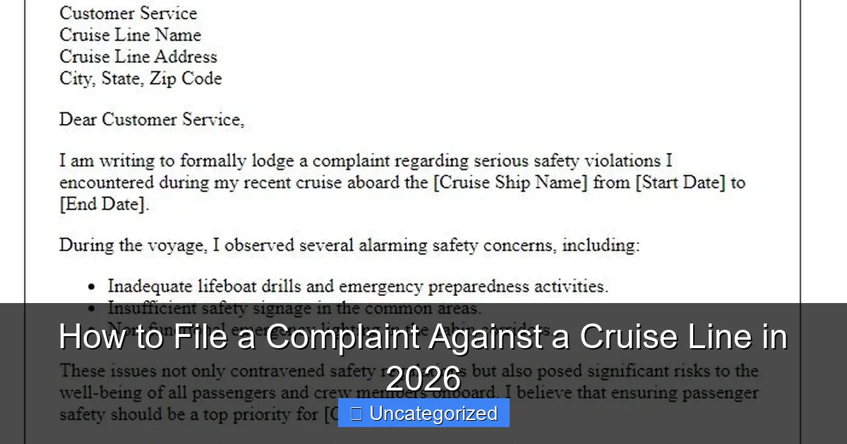 How to File a Complaint Against a Cruise Line in 2026