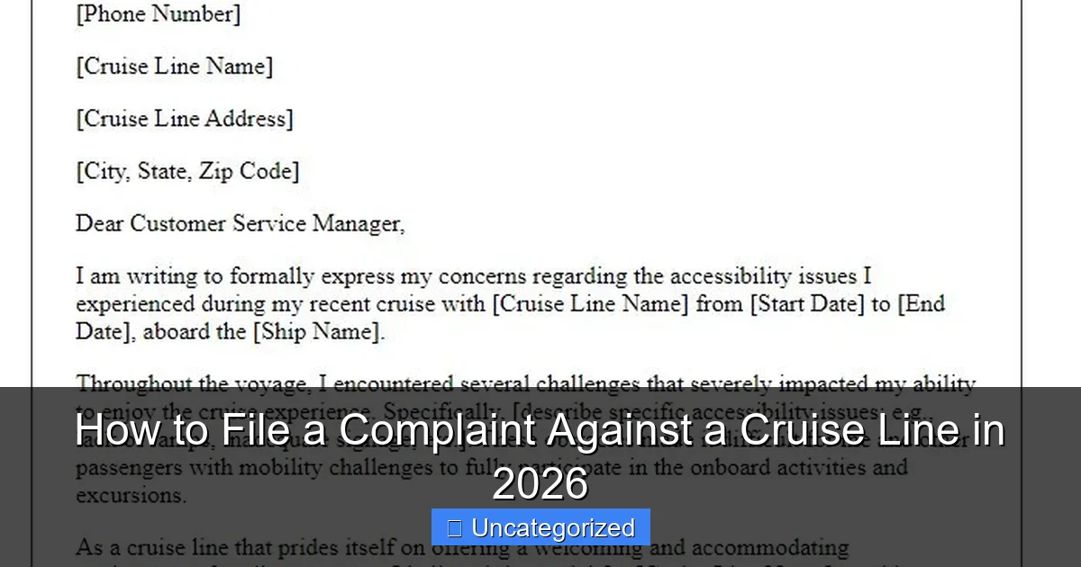 How to File a Complaint Against a Cruise Line in 2026