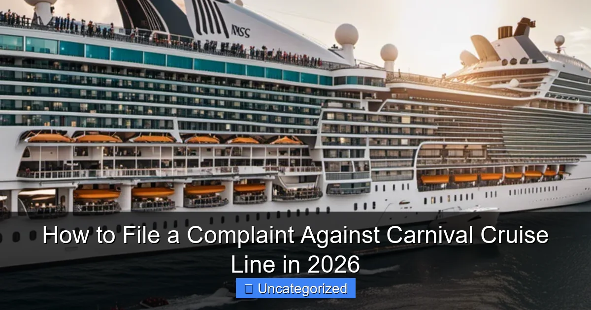 How to File a Complaint Against Carnival Cruise Line in 2026