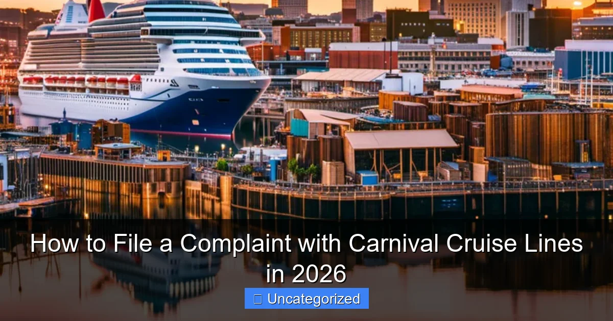 How to File a Complaint with Carnival Cruise Lines in 2026