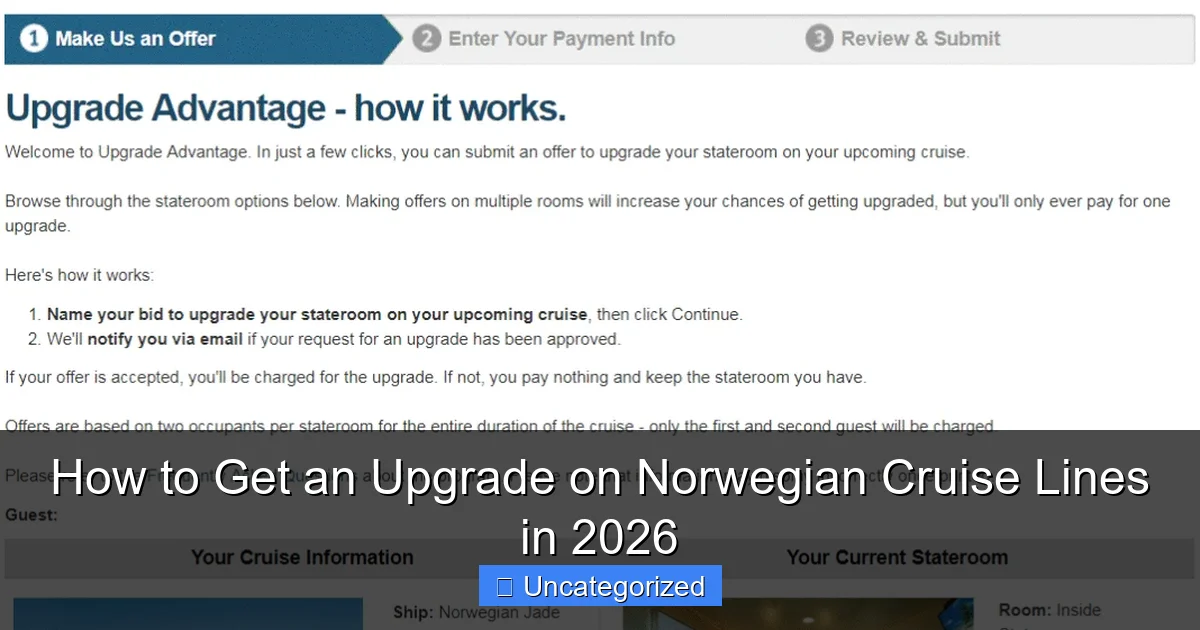 How to Get an Upgrade on Norwegian Cruise Lines in 2026